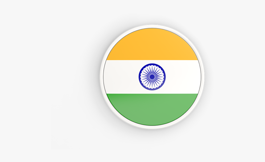 Round Icon With White Frame - India Flag Icon Png, Transparent Png, Free Download