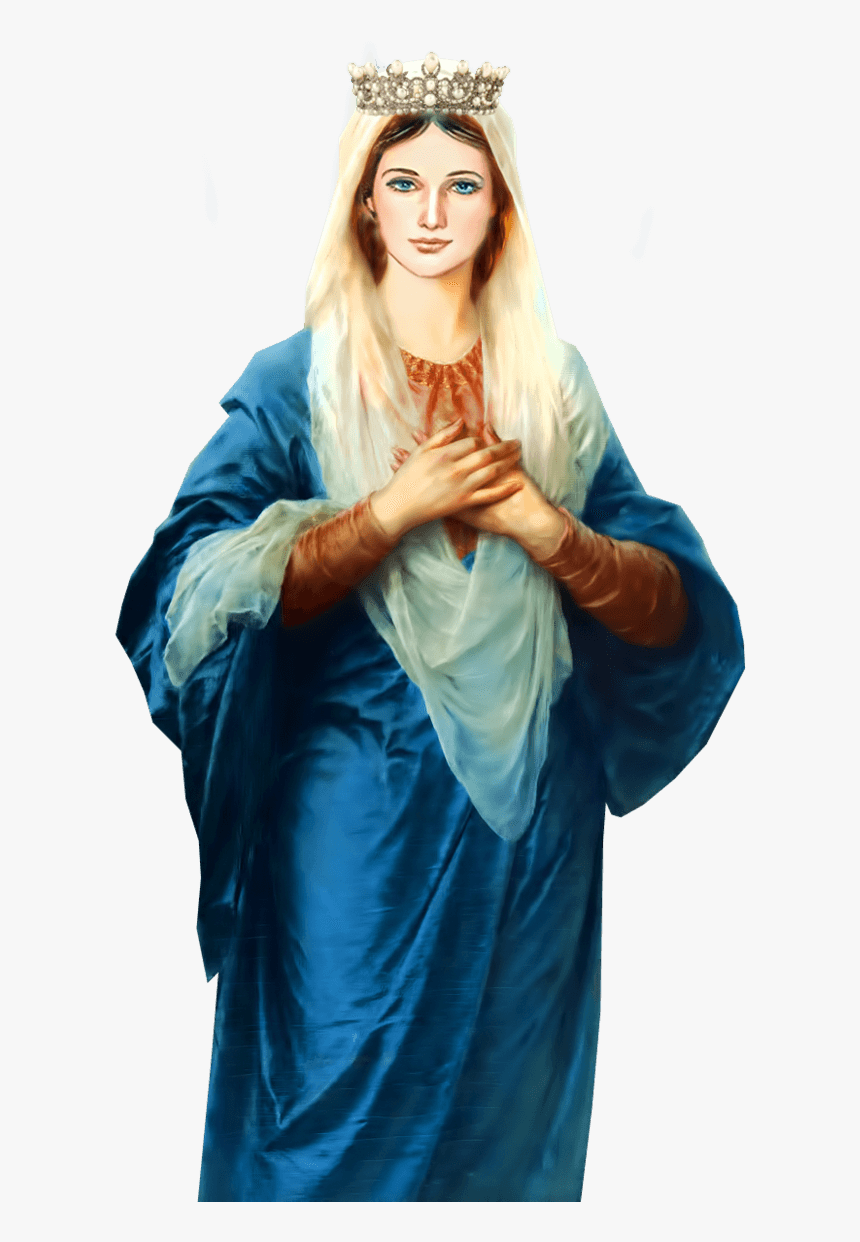 Virgin Mary With Crown - Mother Mary Png, Transparent Png, Free Download