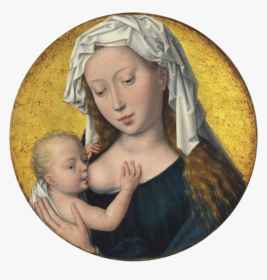 The Virgin Mary Nursing The Christ Child - Virgin Nursing The Child, HD Png Download, Free Download