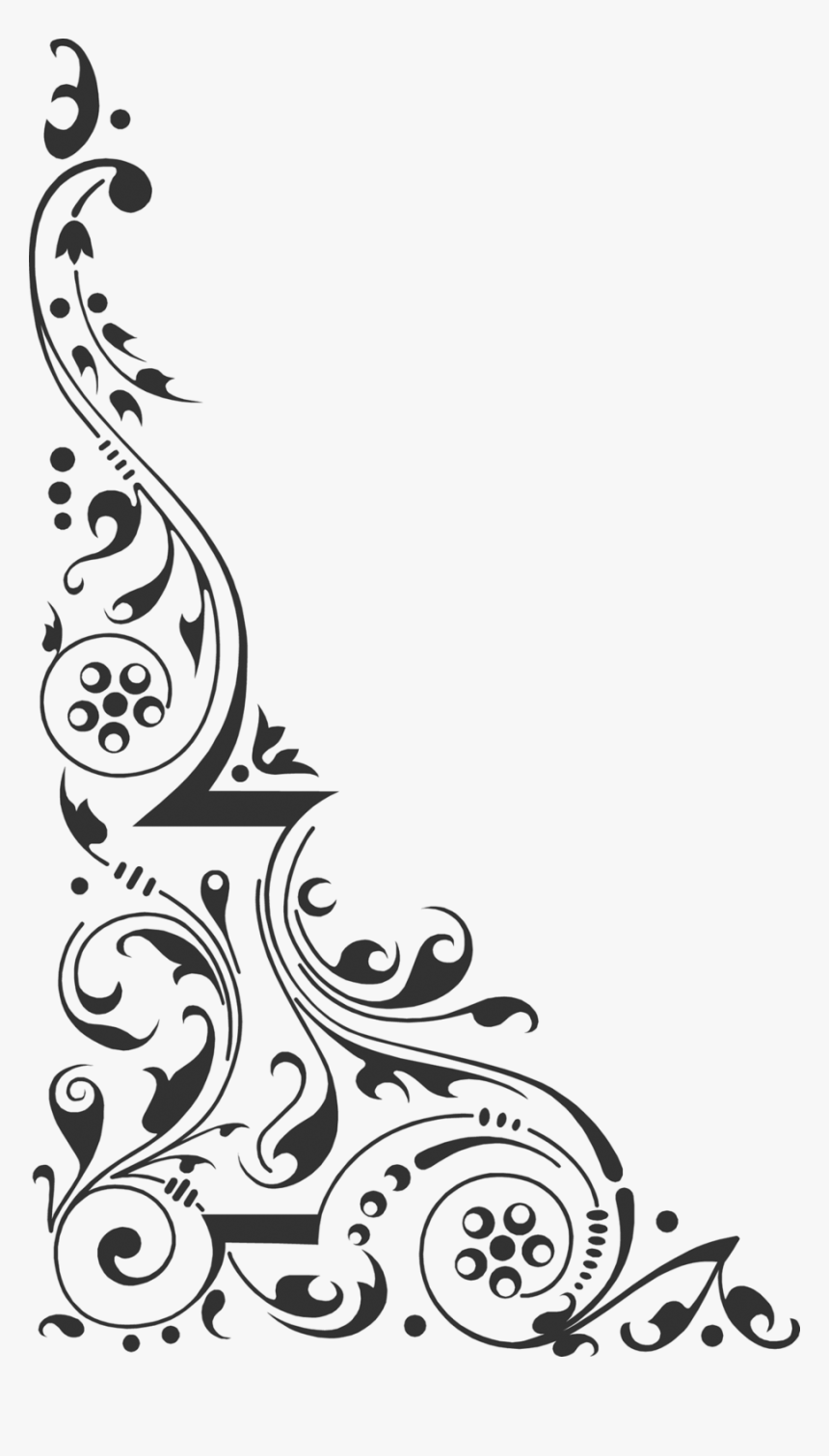 Corner Design Clipart Clip Art - Corner Design Black And White Png, Transparent Png, Free Download