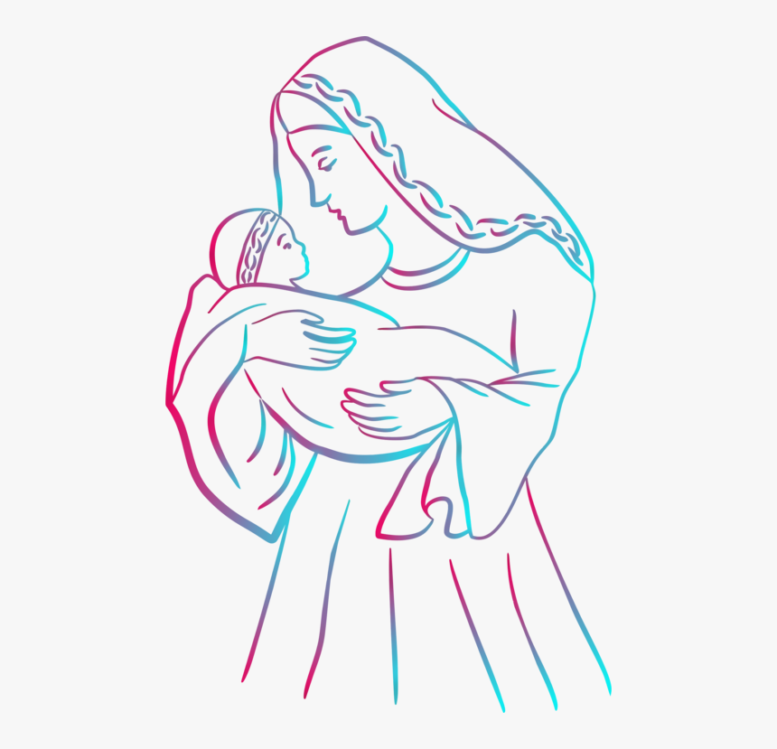 Transparent Madonna Clipart - Simple Jesus Drawings Easy, HD Png Download, Free Download