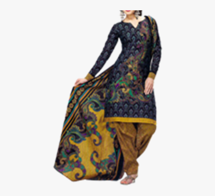 Salwar Suit Piece - Durga Puja Puja Dress, HD Png Download, Free Download