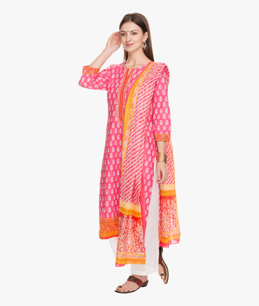 Womens Printed Palazzo Suit - Silk, HD Png Download, Free Download