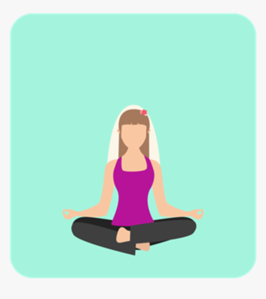 Tips To Relax On Your Wedding Day With Yoga - Sitting, HD Png Download, Free Download