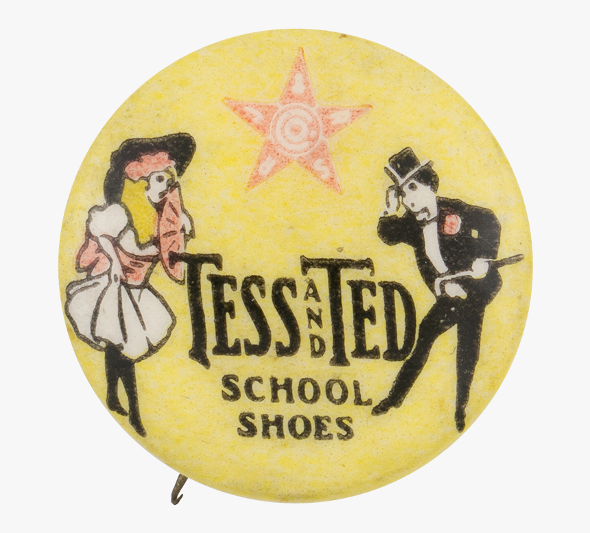 Tess And Ted School Shoes Advertising Button Museum - Cartoon, HD Png Download, Free Download