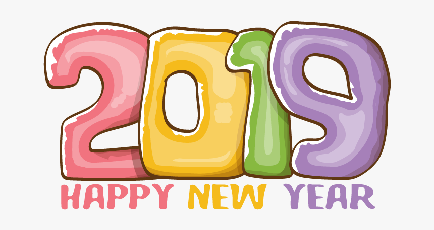 Happy New Year 2019 Vector Free Download, HD Png Download, Free Download