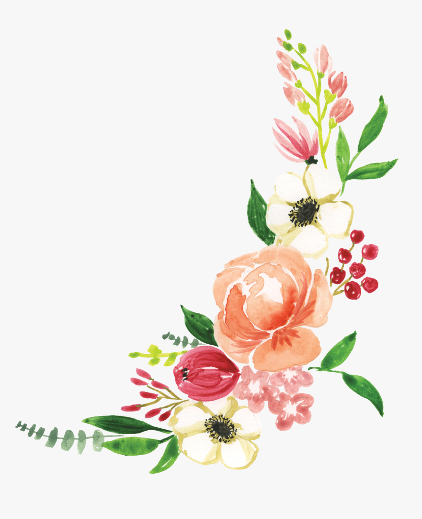 Flower Corner Print & Cut File - Flower Corner Design Png, Transparent Png, Free Download