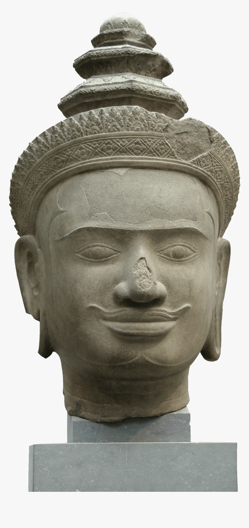 Head Of Vishnu, 925 Ce Khmer Art - Bust, HD Png Download, Free Download