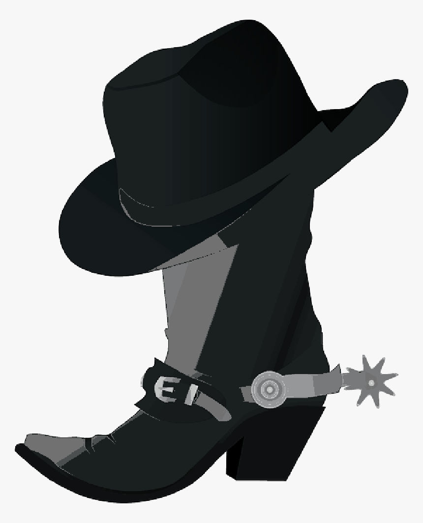 Cowboy Boot Clip Art Hat "n - Cowboy Boot With Hat Svg, HD Png Download, Free Download