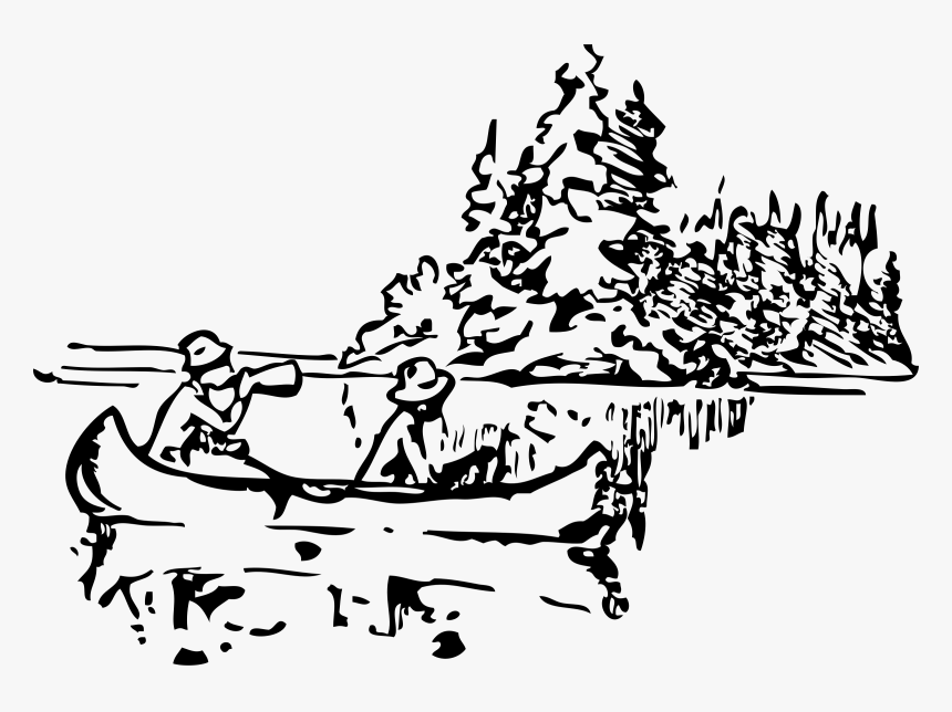 Canoeing Clip Arts - Canoeing Clipart Black And White, HD Png Download, Free Download