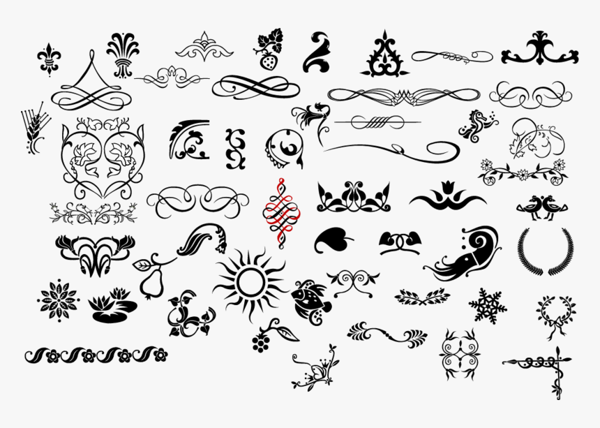 Vector Flourishes / Flourishes Free Vectors Download - Floritura Vector, HD Png Download, Free Download