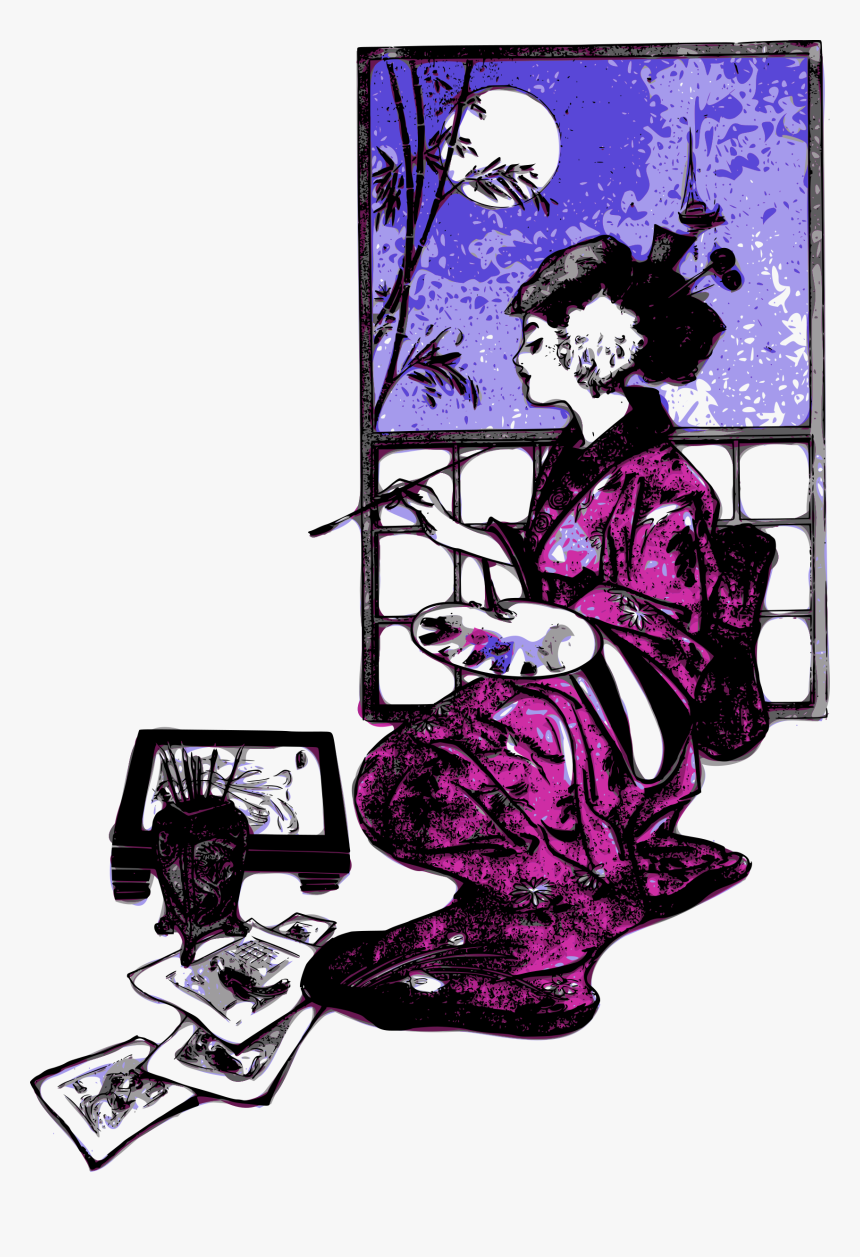 Western Geisha Artist Clip Arts - Geisha, HD Png Download, Free Download