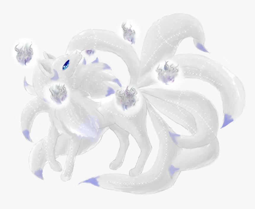 Alolan Ninetales Used Woll O Wisp Game Art - Pokemon Mega Alolan Ninetales, HD Png Download, Free Download