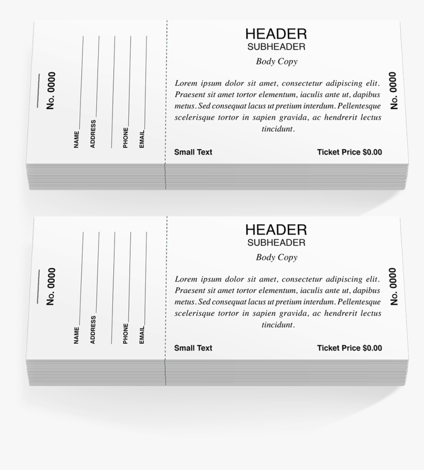 Pdf Raffle Ticket Template - Box, HD Png Download - kindpng With Regard To Free Raffle Ticket Template For Word