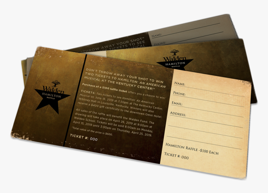 Ticket-mockup Hamilton 2019 Transparent Background - Brochure, HD Png Download, Free Download