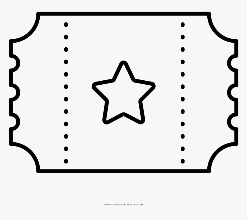 Raffle Ticket Coloring Page - Star Mirror Jeffree Star, HD Png Download, Free Download