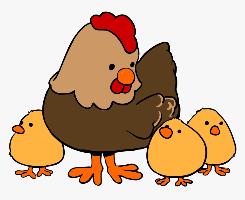 Cartoon Hen And Chicks, HD Png Download, Free Download