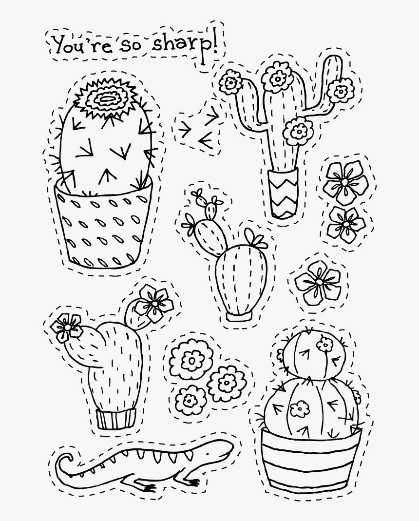 Cacti - Line Art, HD Png Download, Free Download