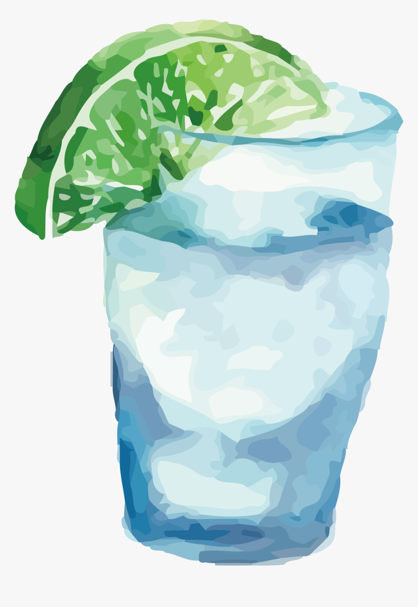 Transparent Frozen Drink Clipart - Water Glass Watercolor Png, Png Download, Free Download