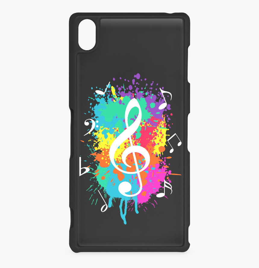 Grunge Music Hard Case For Sony Xperia Z3 - Colorful Music Symbols, HD Png Download, Free Download