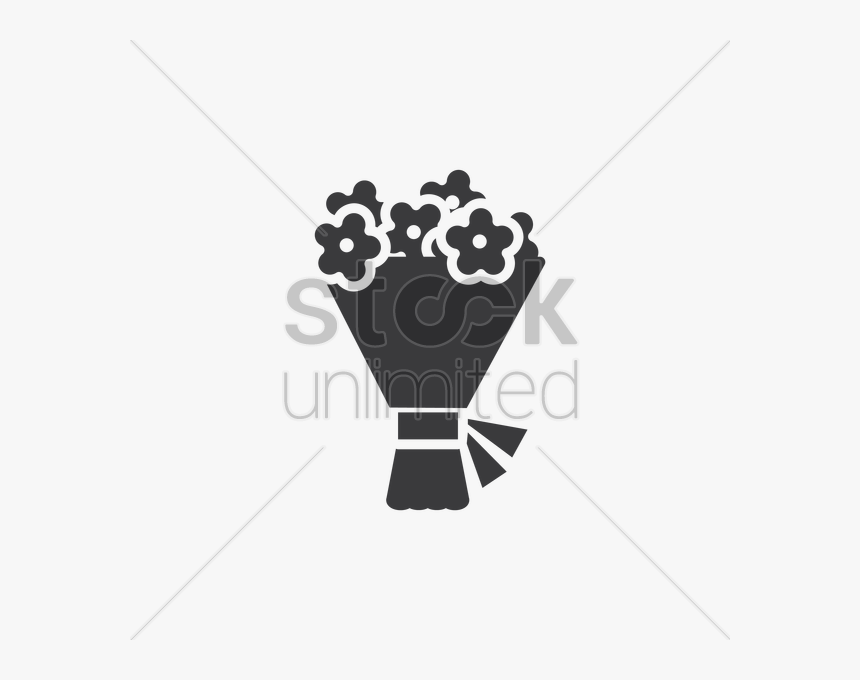 Flower Bouquet Vector Image - Flower Bouquet Silhouette Vector, HD Png Download, Free Download