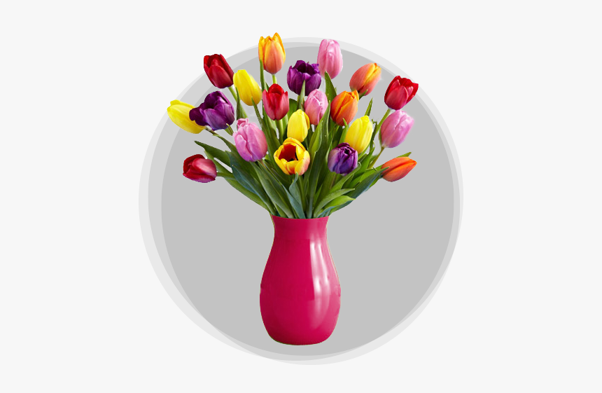 Multi Colored Tulip Bouquet, HD Png Download, Free Download