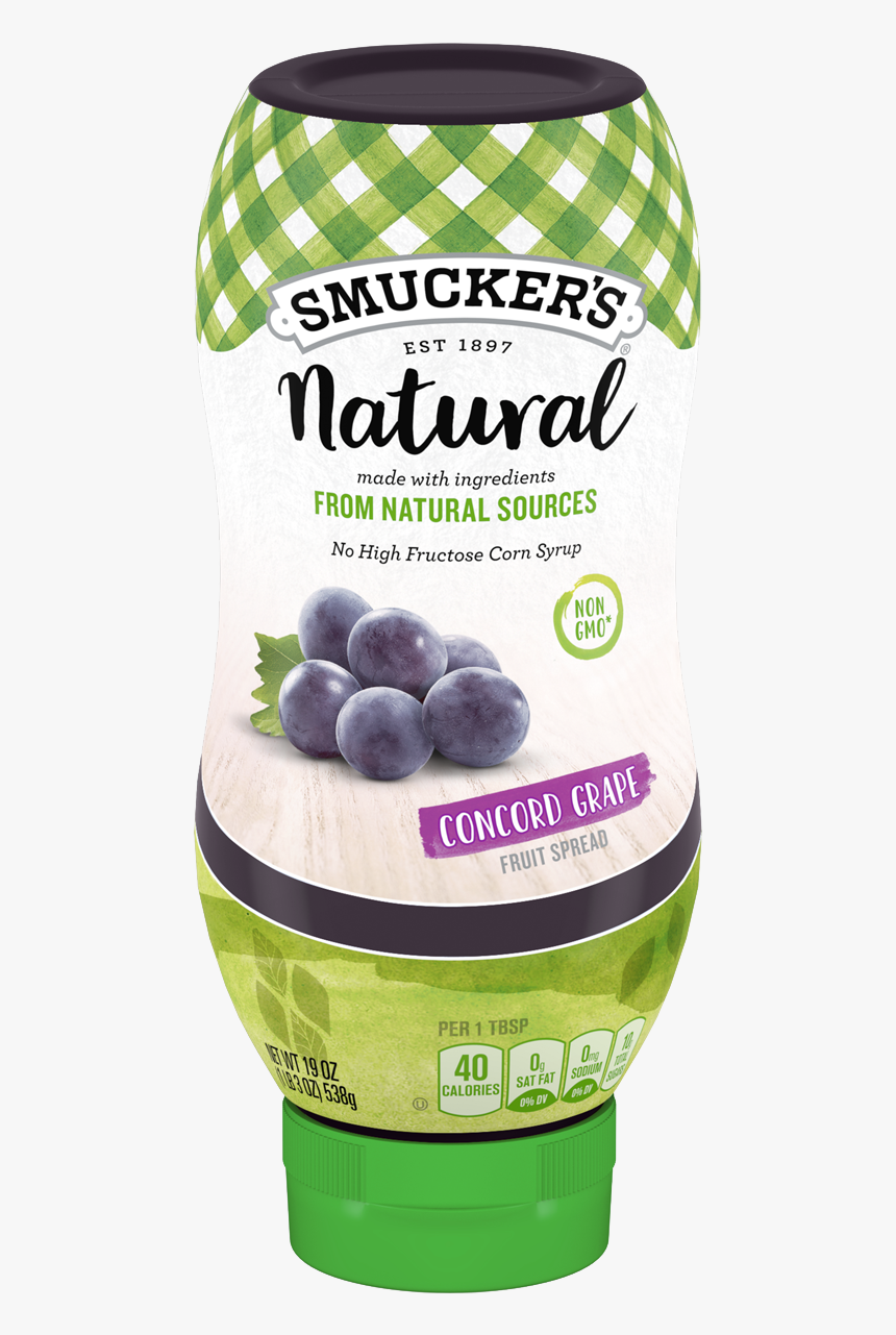 Natural Fruit Spreads - Smuckers All Natural Grape Jelly, HD Png Download, Free Download