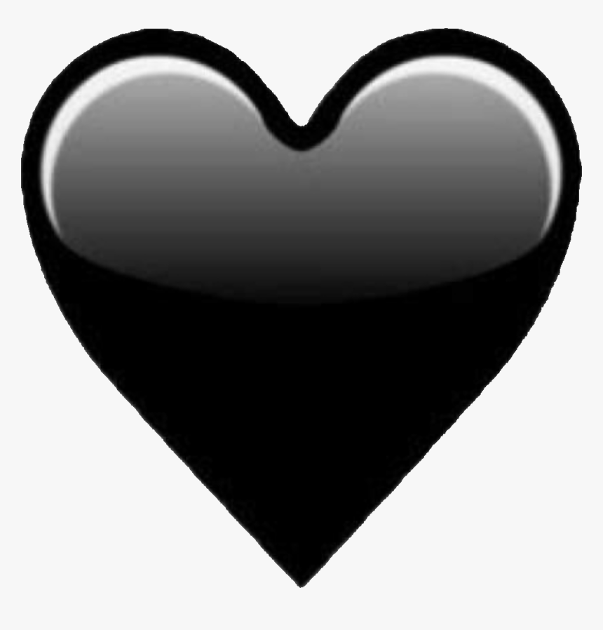 Emojipedia Heart Iphone - Black Heart Emoji Apple, HD Png Download, Free Download