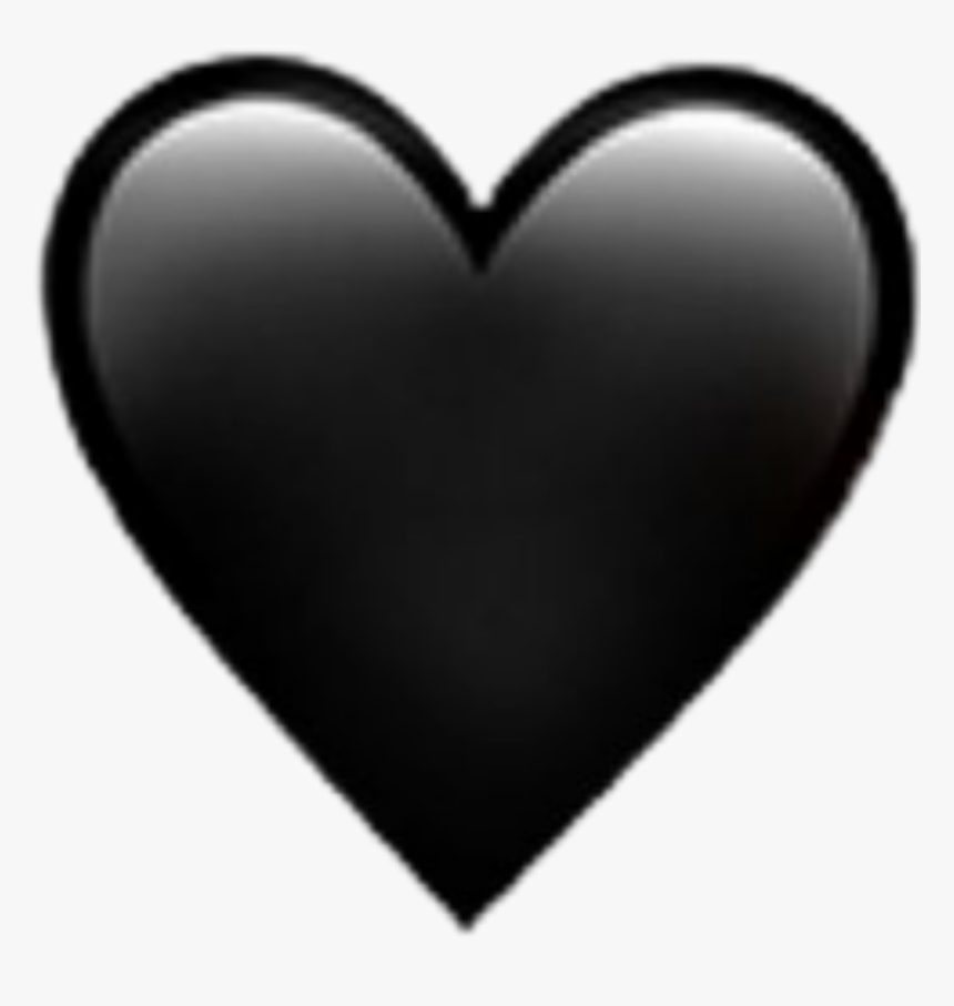 Black Heart Emoji Iphone - Black Heart Emoji Whatsapp, HD Png Download