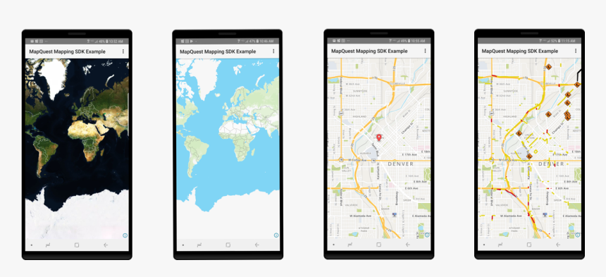 Android Phones With Mapquest Maps - World Map, HD Png Download, Free Download