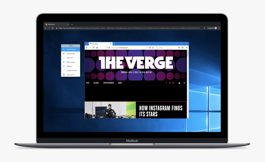 Test On Website On Firefox Versions - Verge, HD Png Download, Free Download
