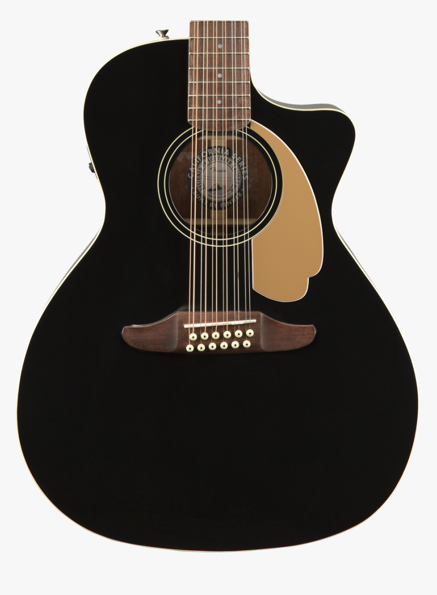 Fender Villager 12-string, Walnut Fingerboard, Black, HD Png Download, Free Download