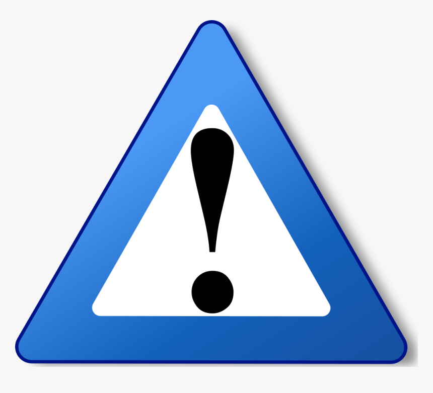 Blue Warning Icon - Blue Exclamation Mark, HD Png Download, Free Download
