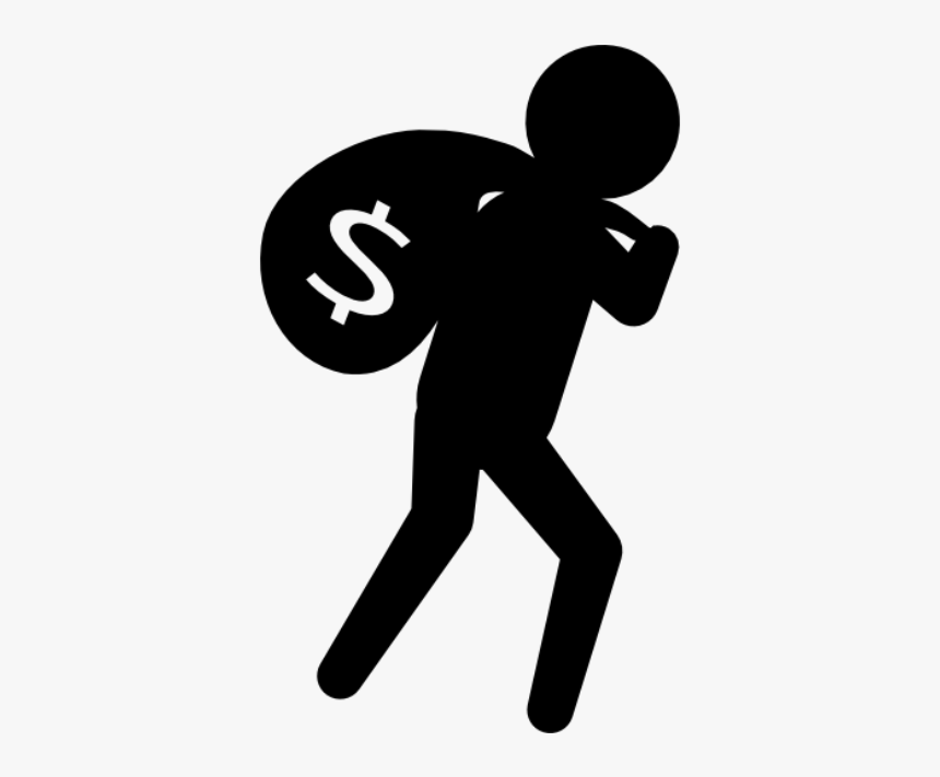 Bank Robber Clipart Silhouette, HD Png Download, Free Download