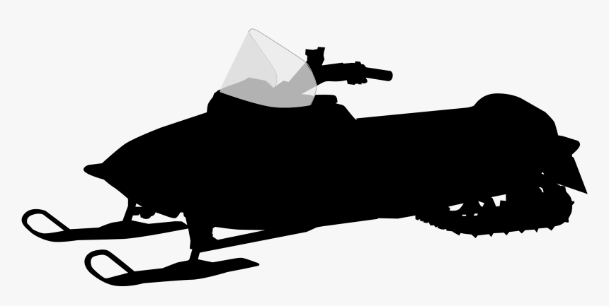 Snowmobile Silhouette Clip Arts - Snow Mobile Clipart, HD Png Download, Free Download