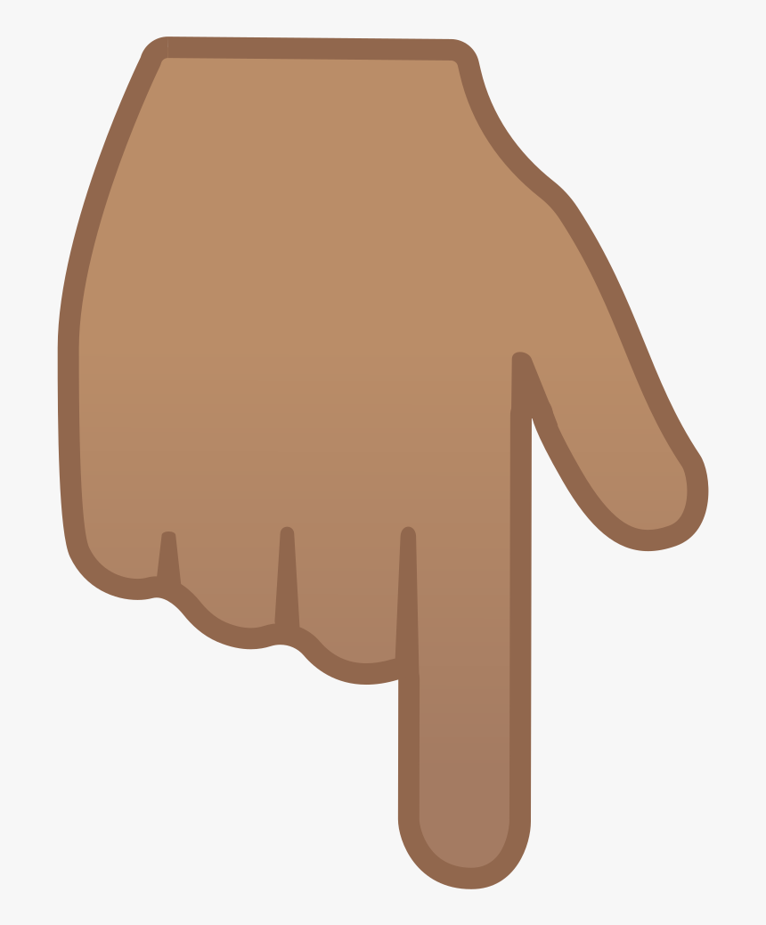 Backhand Index Pointing Down Medium Skin Tone Icon - Finger Pointing Down Emoji, HD Png Download, Free Download