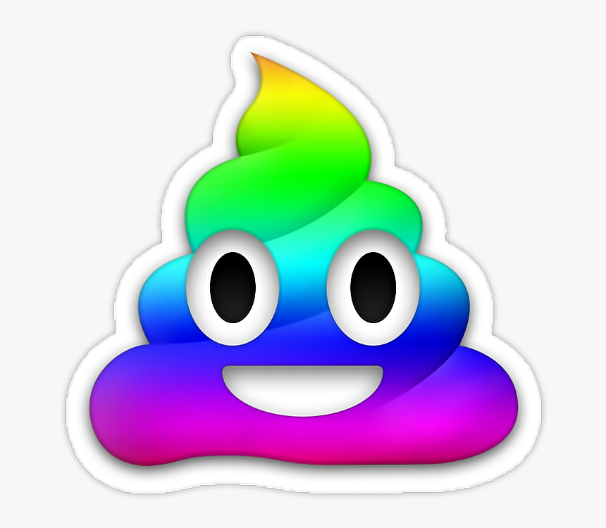 Emoji Emoticonos Whatsapp Rainbow Png Rainbow Poop - Rainbow Poop Emoji Svg, Transparent Png, Free Download