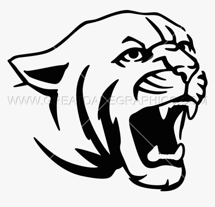 Drawing Marker Easy - Drawing Of A Cougar, HD Png Download, Free Download