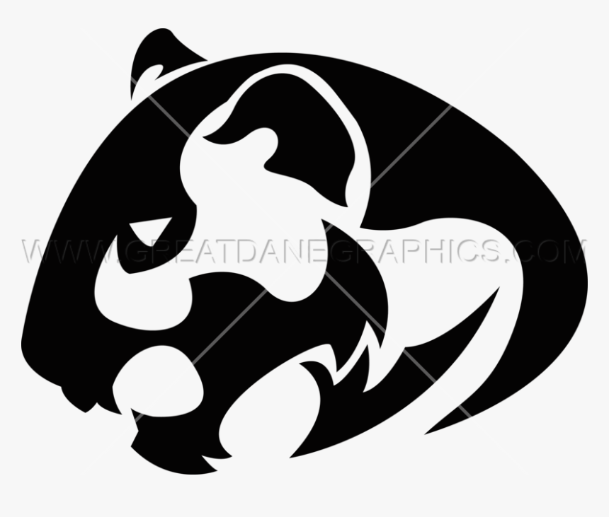 Cougar Silhouette Image Lion Photograph - Head Cougar Silhouette, HD Png Download, Free Download