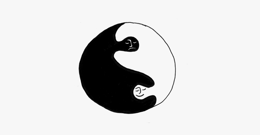 People As The Yin-yang Symbol - Illustration, HD Png Download, Free Download