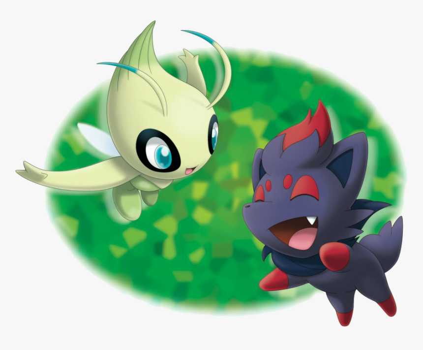 Celebi Pokemon Zorua Card, HD Png Download, Free Download