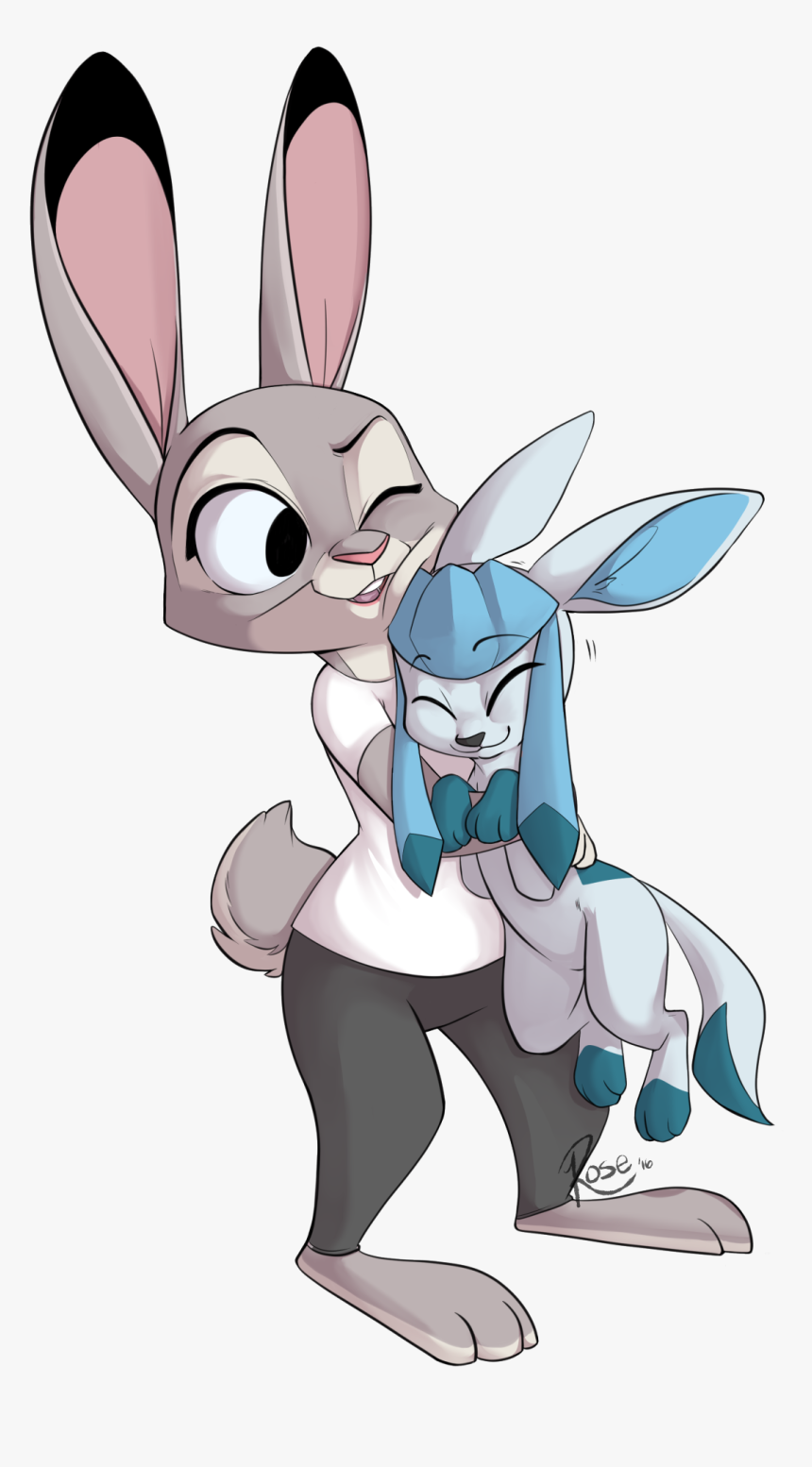 Джуди И Гласеон Арт, Зверополис, Judy Hopps, Покемоны - Cartoon, HD Png Download, Free Download