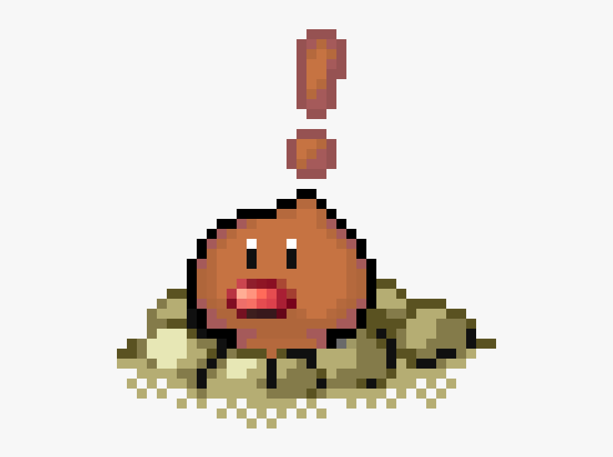 Diglett Chao - Diglett Pixel Art Grid, HD Png Download, Free Download