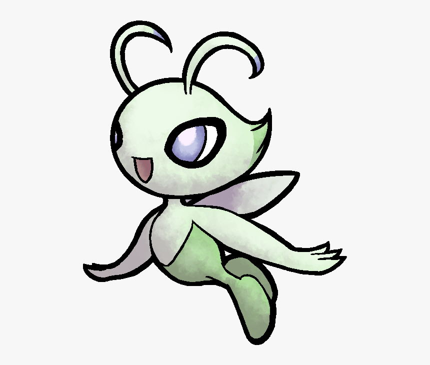 A Few Days Ago My Internet Went Out
so Have A Celebi - Cartoon, HD Png Download, Free Download