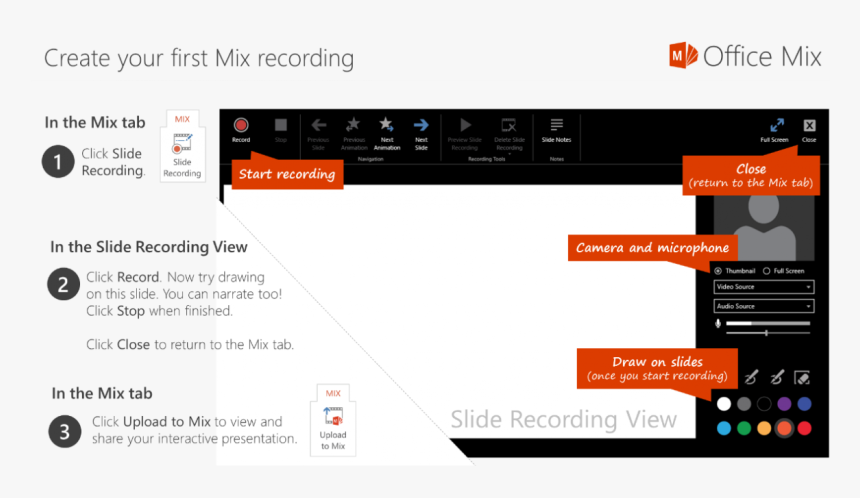 Office Mix - Powerpoint Mix Record Video, HD Png Download - kindpng