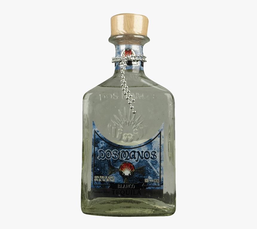 Dos Manos Blanco Tequila - Glass Bottle, HD Png Download, Free Download