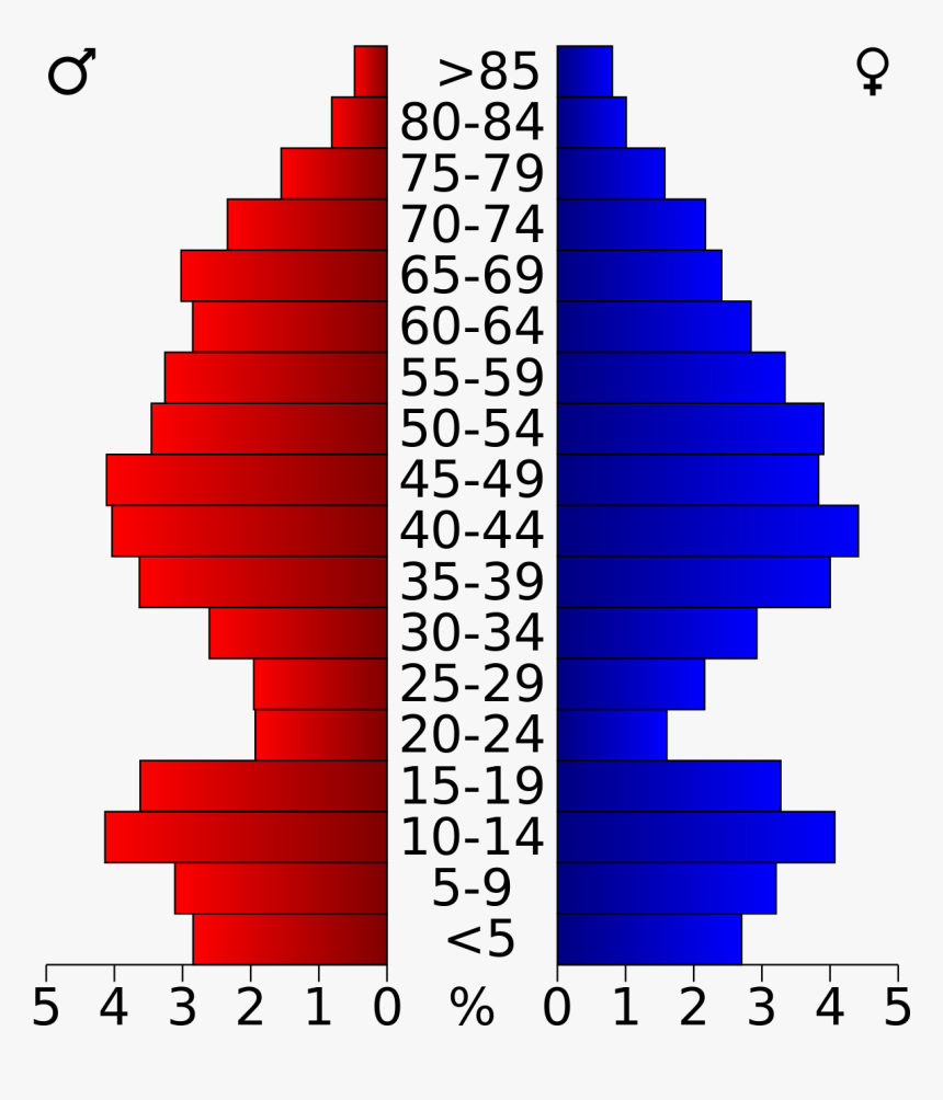 Santa Clarita Population Pyramid, HD Png Download kindpng