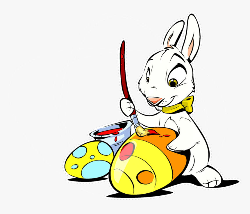 Easter Bunny Painting Easter Eggs, HD Png Download, Free Download