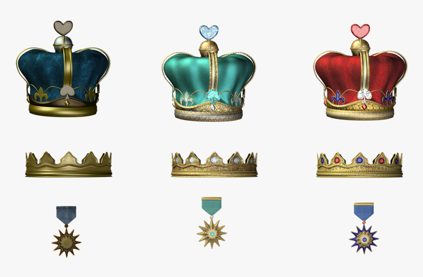 Coronas, Medallas, Reina, Rey, Princesa - Portable Network Graphics, HD Png Download, Free Download