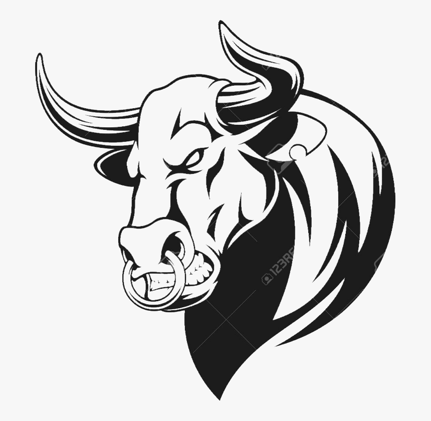 Transparent Ox Clipart Black And White - Bull Head Vector, HD Png Download, Free Download
